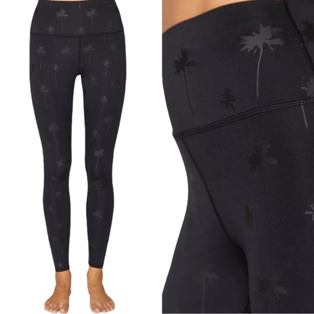 NWT Spiritual Gangster So Intent Black Palm Leggings XS